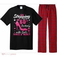 Stepping Into My 60th Birthday With Gods Grace And Mercy Pajama Set thumb 0