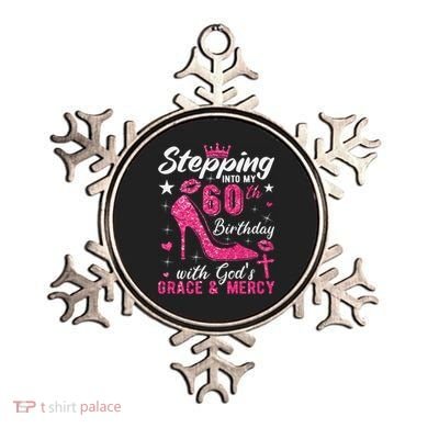 Stepping Into My 60th Birthday With Gods Grace And Mercy Ornament