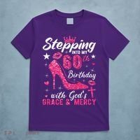 Stepping Into My 60th Birthday With Gods Grace And Mercy T-Shirt thumb 5