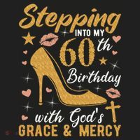 Stepping Into My 60th Birthday With Gods Grace And Mercy Beanie thumb 2