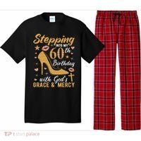 Stepping Into My 60th Birthday With Gods Grace And Mercy Pajama Set thumb 0