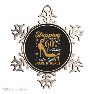 Stepping Into My 60th Birthday With Gods Grace And Mercy Ornament