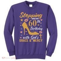 Stepping Into My 60th Birthday With Gods Grace And Mercy Sweatshirt thumb 0