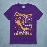 Stepping Into My 60th Birthday With Gods Grace And Mercy T-Shirt thumb 5