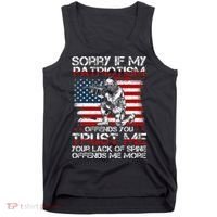 Sorry If My Patriotism Offends You Patriotic Us Flag Tank Top thumb 0
