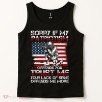 Sorry If My Patriotism Offends You Patriotic Us Flag Tank Top thumb 2