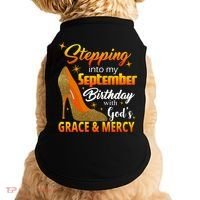 Stepping Into My September Birthday With God's Grace And Mercy Doggie Tank thumb 0