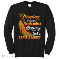 Stepping Into My September Birthday With God's Grace And Mercy Sweatshirt thumb 0