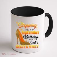 Stepping Into My September Birthday With God's Grace And Mercy Coffee Mug thumb 1