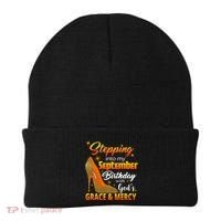 Stepping Into My September Birthday With God's Grace And Mercy Beanie thumb 0