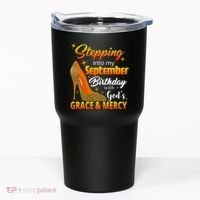Stepping Into My September Birthday With God's Grace And Mercy Tumbler thumb 0