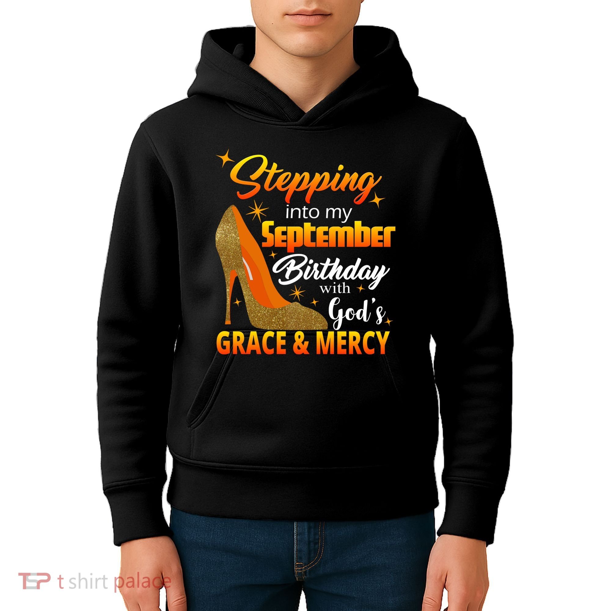 Stepping Into My September Birthday With God's Grace And Mercy Kids Hoodie