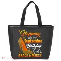 Stepping Into My September Birthday With God's Grace And Mercy Tote Bag thumb 0