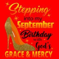 Stepping Into My September Birthday With God's Grace And Mercy Santa Hat thumb 1