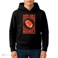 Sorry IM My BrotherS Biggest Fan Kids Hoodie thumb 4