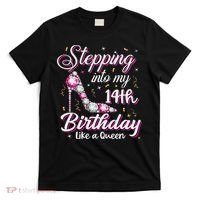 Stepping Into My 14th Birthday Like A Queen Happy Bday To Me T-Shirt thumb 0