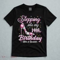 Stepping Into My 14th Birthday Like A Queen Happy Bday To Me T-Shirt thumb 5