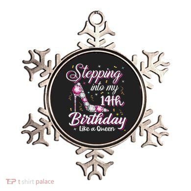 Stepping Into My 14th Birthday Like A Queen Happy Bday To Me Ornament
