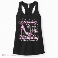 Stepping Into My 14th Birthday Like A Queen Happy Bday To Me Women's Tank Top thumb 0