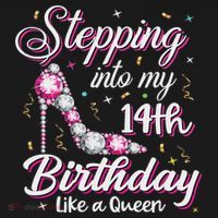Stepping Into My 14th Birthday Like A Queen Happy Bday To Me Women's Tank Top thumb 5