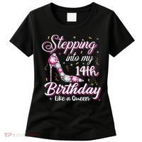 Stepping Into My 14th Birthday Like A Queen Happy Bday To Me Women's T-Shirt thumb 0