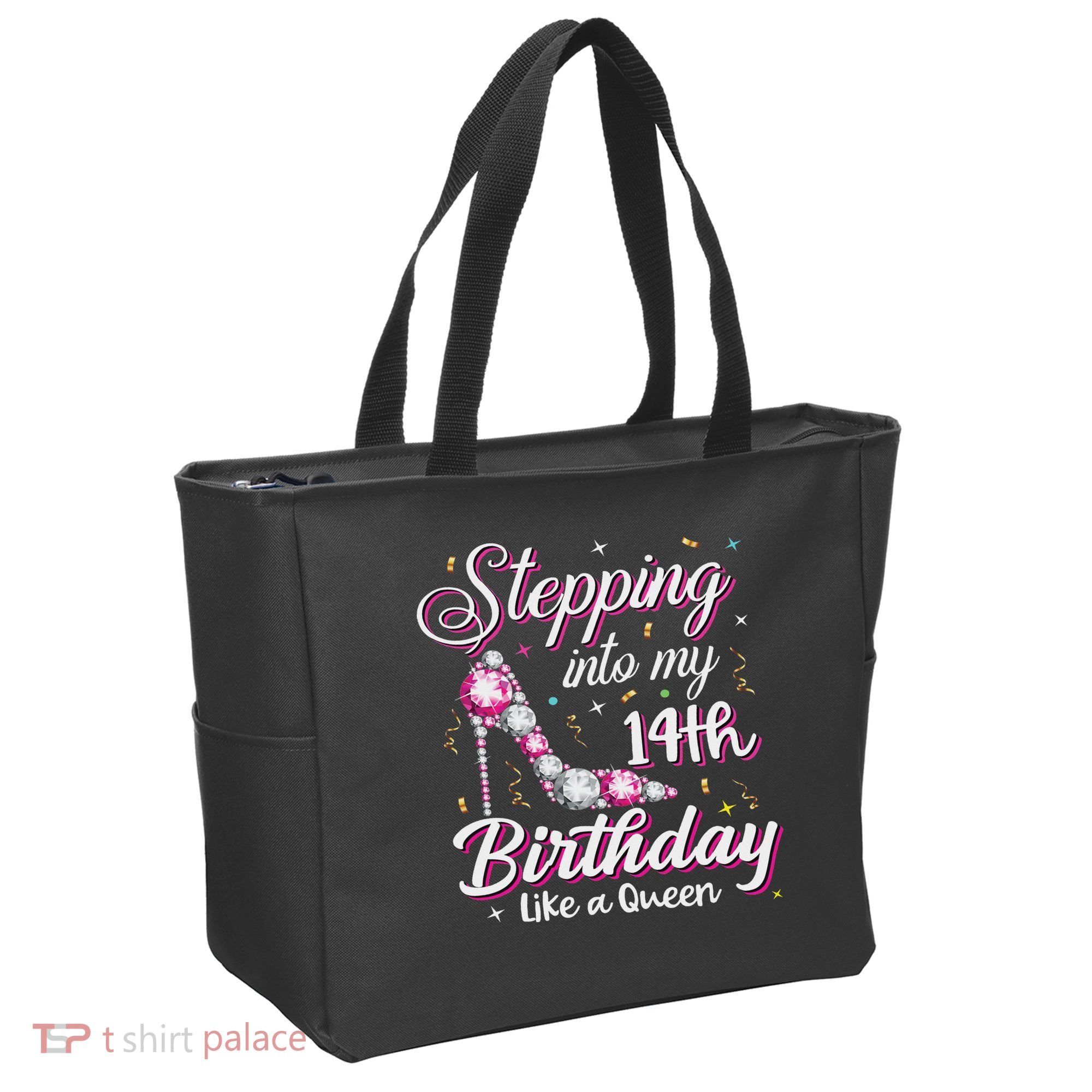 Stepping Into My 14th Birthday Like A Queen Happy Bday To Me Tote Bag