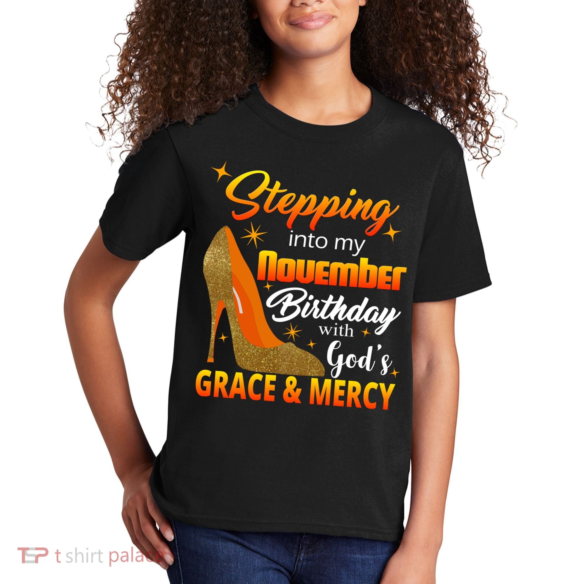 Stepping Into My November Birthday With God's Grace And Mercy Kids T-Shirt