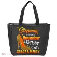 Stepping Into My November Birthday With God's Grace And Mercy Tote Bag thumb 0