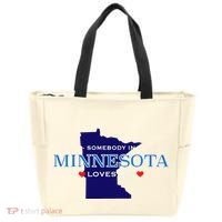 Someone In Minnesota Loves Me Tote Bag thumb 0