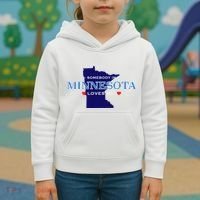 Someone In Minnesota Loves Me Kids Hoodie thumb 3