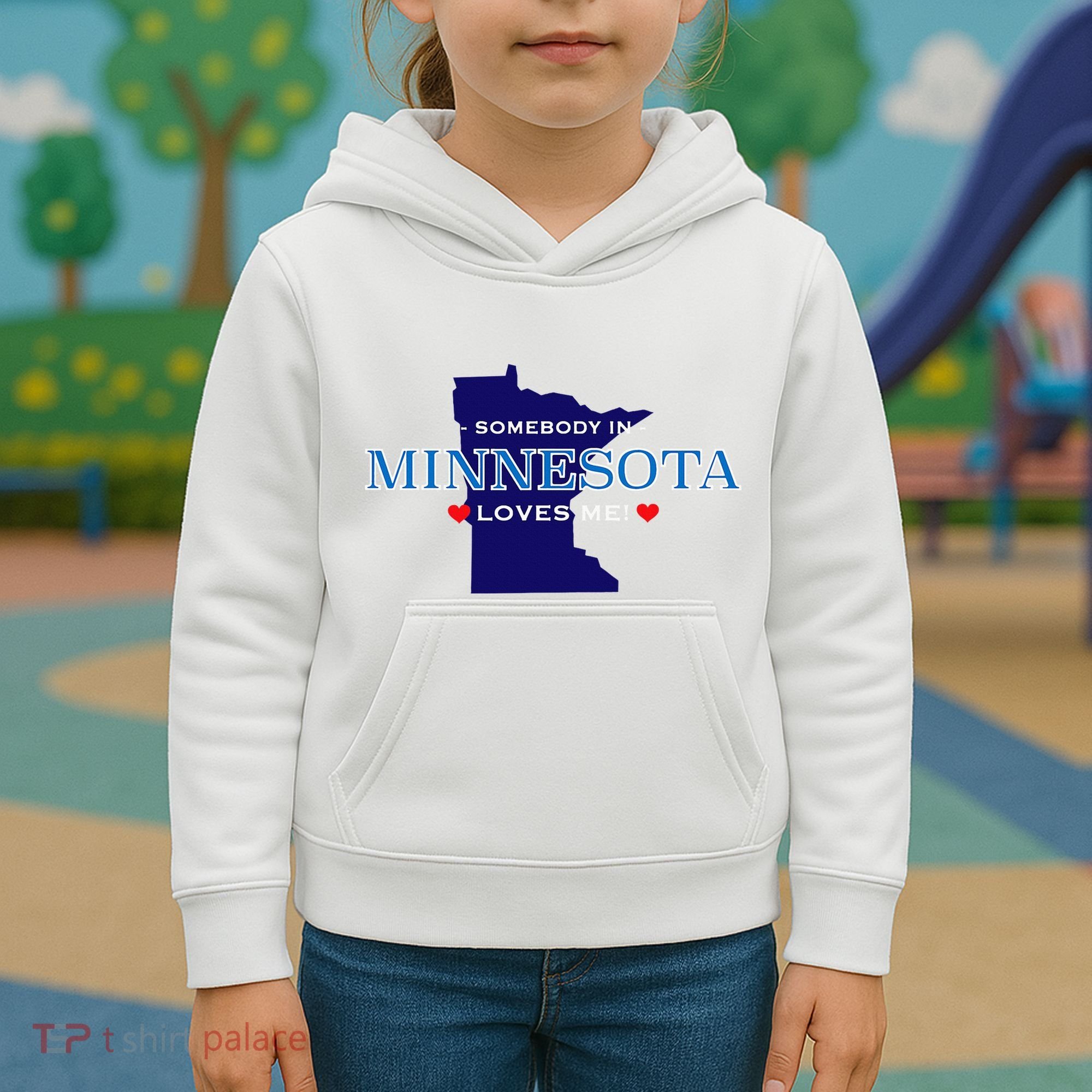 Someone In Minnesota Loves Me Kids Hoodie