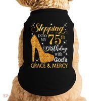 Stepping into my 75th birthday with God's grace & Mercy Tee Doggie Tank thumb 0