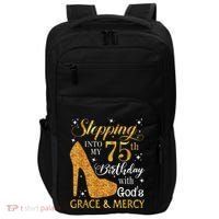 Stepping into my 75th birthday with God's grace & Mercy Tee Impact Tech Backpack thumb 0
