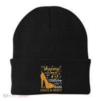 Stepping into my 75th birthday with God's grace & Mercy Tee Beanie thumb 0