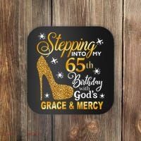 Stepping into my 65th birthday with God's grace & Mercy Coaster thumb 0