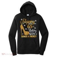Stepping into my 65th birthday with God's grace & Mercy Women's Hoodie thumb 0