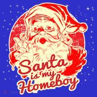Santa Is My Homeboy Retro Vintage Santa Claus Gift T-Shirt thumb 7