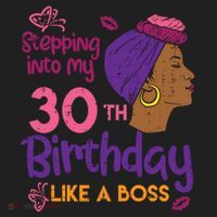 Stepping Into My 30th Birthday Melanin Black Gift Women's Sweatshirt thumb 2
