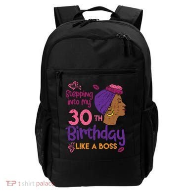 Stepping Into My 30th Birthday Melanin Black Gift Backpack