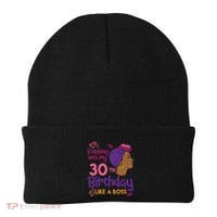 Stepping Into My 30th Birthday Melanin Black Gift Beanie thumb 0