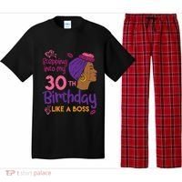 Stepping Into My 30th Birthday Melanin Black Gift Pajama Set thumb 0