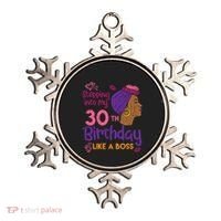 Stepping Into My 30th Birthday Melanin Black Gift Ornament thumb 0