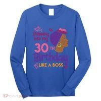 Stepping Into My 30th Birthday Melanin Black Gift Long Sleeve Shirt thumb 0