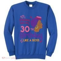Stepping Into My 30th Birthday Melanin Black Gift Sweatshirt thumb 0