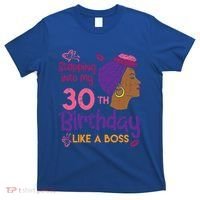 Stepping Into My 30th Birthday Melanin Black Gift T-Shirt thumb 0