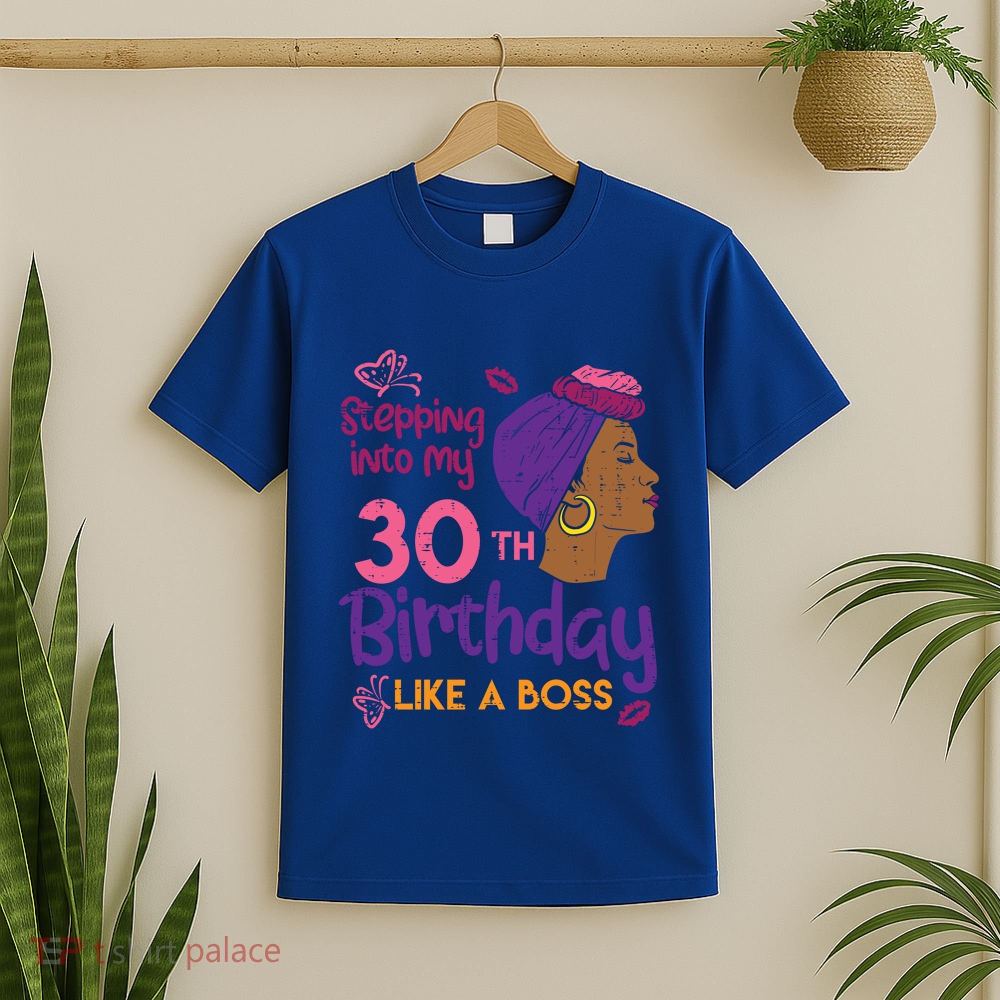 Stepping Into My 30th Birthday Melanin Black Gift T-Shirt