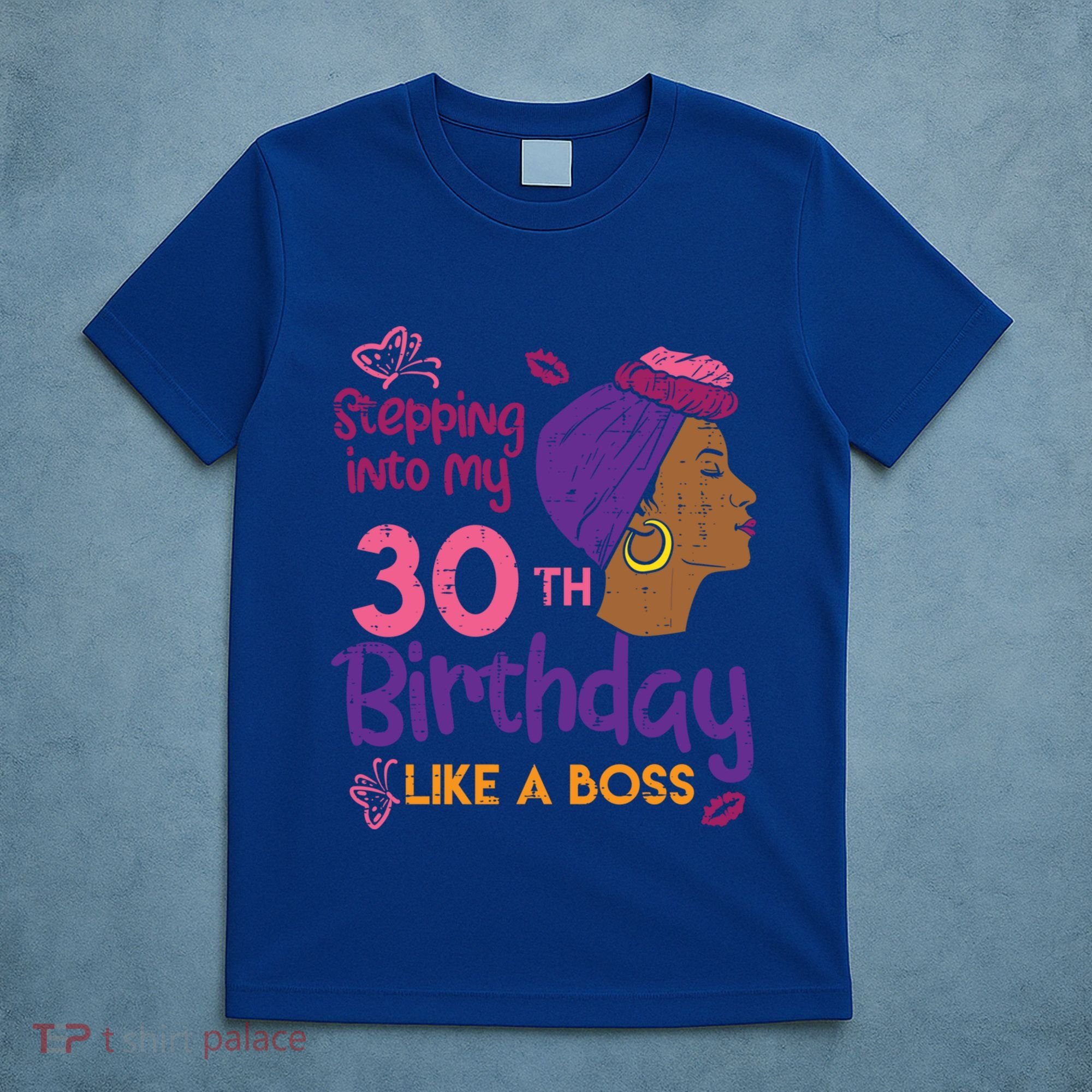 Stepping Into My 30th Birthday Melanin Black Gift T-Shirt