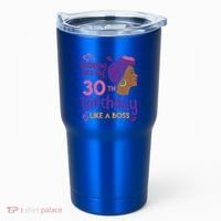 Stepping Into My 30th Birthday Melanin Black Gift Tumbler thumb 0