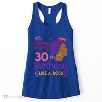 Stepping Into My 30th Birthday Melanin Black Gift Women's Tank Top thumb 0