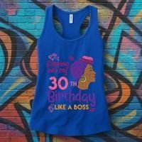 Stepping Into My 30th Birthday Melanin Black Gift Women's Tank Top thumb 3